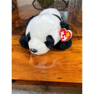 Vintage Peking Black and white panda bear Beanie Baby 1998